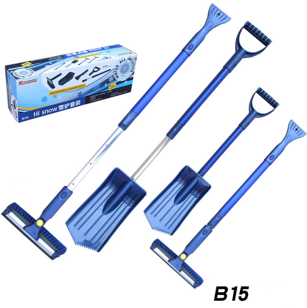 

big shovel snow and ice tools set car home snow shovel ice shovel water scraper abs stainless steel handle multi-function combination