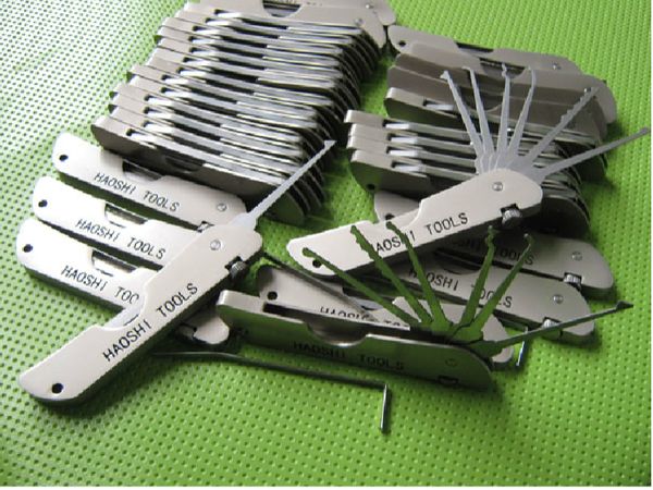 Schlosserwerkzeuge Haoshi Tools Sliver Fold Pick Tool Dietriche Werkzeuge Vorhängeschloss Klappmesser