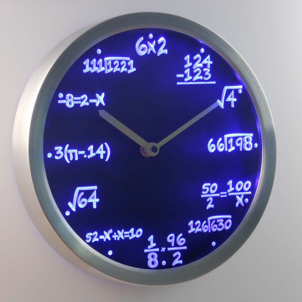 

Wholesale-nc0461 Math Class Algebra Formula Mathematics Teacher gift Neon LED Wall Clock