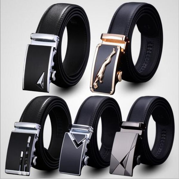 

40designs belt men's genuine leather belts waist strap belts automatic buckle black leisure business leather belts ljja163, Black;brown