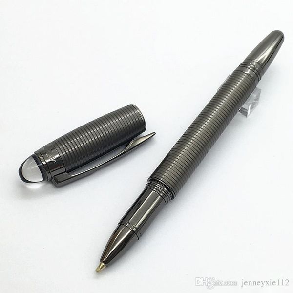 

MB High Quality Best Design pure grey Roller Ball Pen grey Checkered Cover
