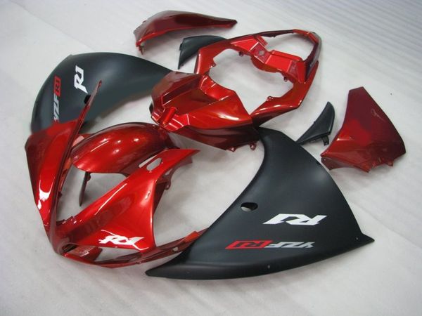 Molde de injeção livre personalizar kit de carenagem para Yamaha YZF R1 09 10 11-14 vinho vermelho preto carenagem conjunto YZF R1 2009-2014 OY13