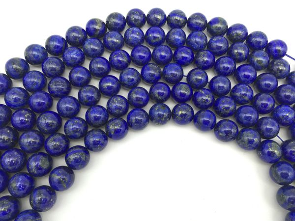 

4,6,8,10,12,14,16mm natural lapis lazuli bead round loose stone beads strand 15" for diy necklace bracelet jewelry making, Black