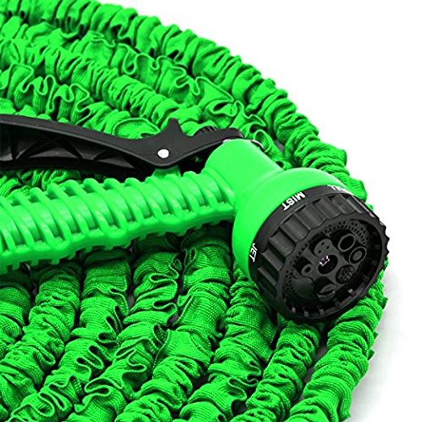 

25ft/50ft/75ft/100ft/125ft/150ft expandable garden hose water pipe w/ 7-in-1 spray gun nozzle