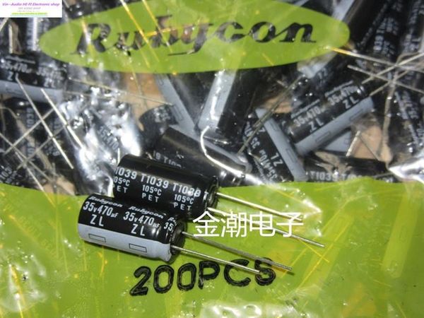 

wholesale- 2016 supercapacitor capacitor bolsa 50pcs rubycon 35v470uf 10x20 zl series of high-frequency long-life 470uf 35v ing