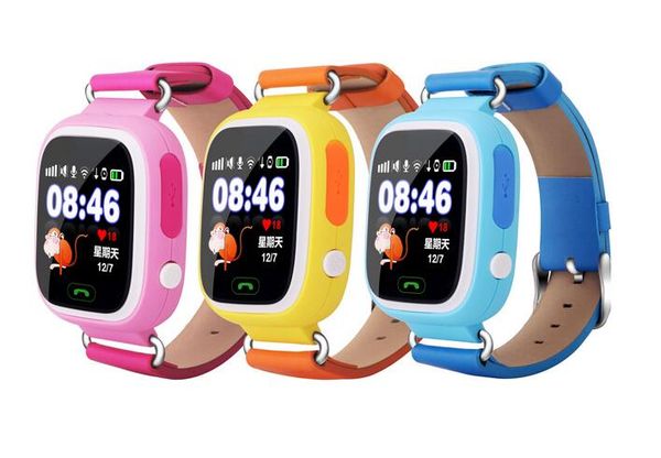 

for kid fashion q90 gps phone watch children bluetooth watches 1.22inch color touch screen wifi sos tracking smart watch gps wifi lbs