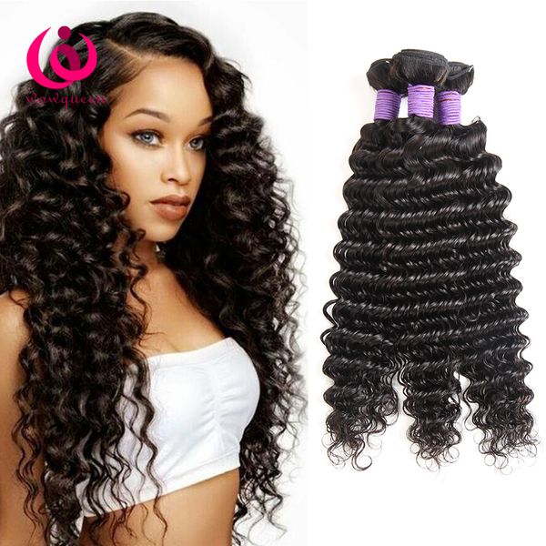 8a Brazilian Deep Wave Hair Weave Bundles Wow Queen Brand Cheap
