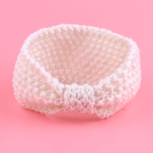

wholesale- susan' turban ear winter warm headband crochet knitted hairband headwrap hair band accessories for baby girl infant kid todd, Slivery;white
