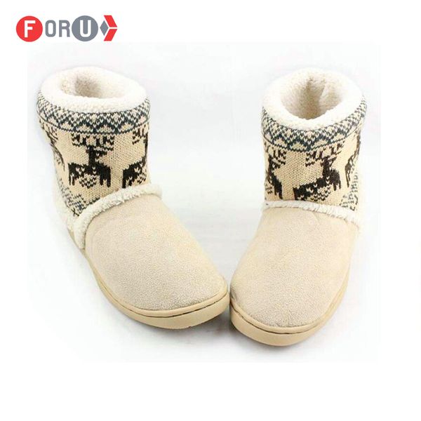 

wholesale-men women snow boots autumn winter warm cotton-padded lovers at home indoor shoes plush snow boots st18, Black