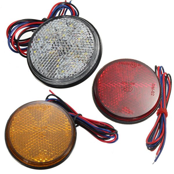 

пара led круглый отражатель brake стоп marker световой индикатор taillights грузовой автомобиль прицеп автомобиль мотоцикл 3 цвета высокого