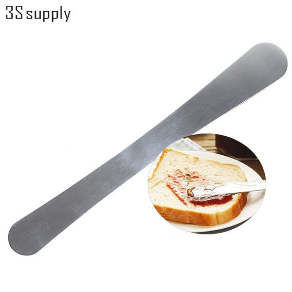 

wholesale- 2pc stainless steel chiffon cake knife cutter cream scraper mixer jam butter spatula for toast pastry dessert baking accessories