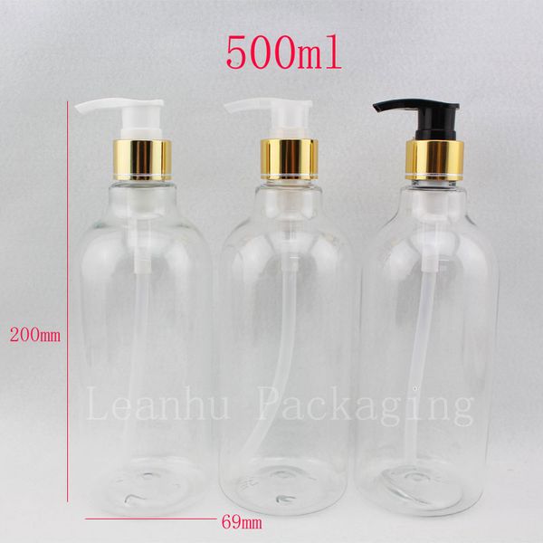 500ml X 12 Empty Transparent Refillable Shampoo Plastic Bottles