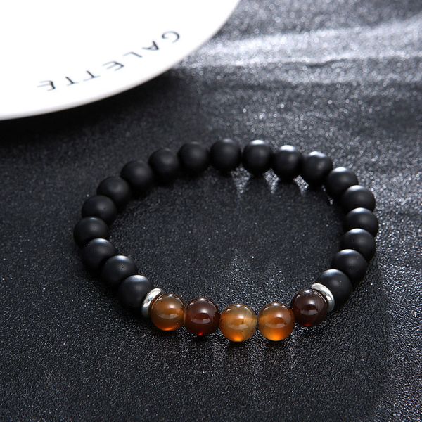 

new natural stone beads healing balance bracelete beaded yoga bracelets reiki 8mm bead buddha ing, Black