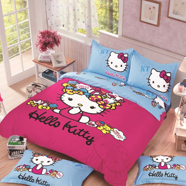 

wholesale- our bedding set,hello kitty bed set, comfortable bedclothes,hello kitty bed duvet cover full,  king size,3/4 pcs