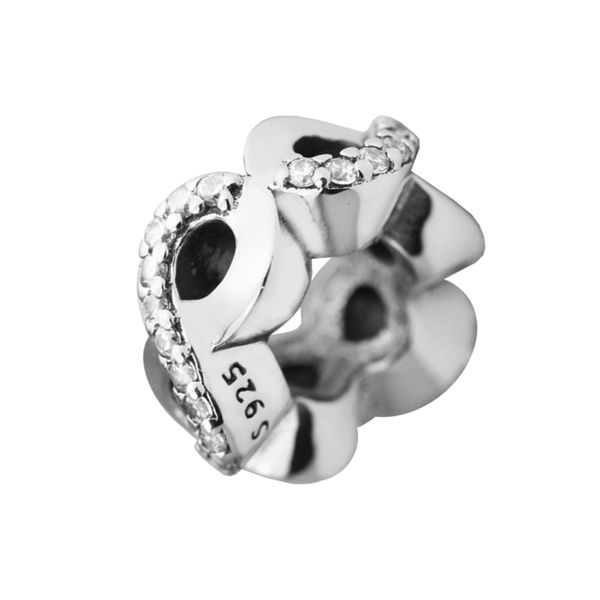 

sterling-silver-jewelry beads for jewelry making diy crystal women men perle berloque bead charms perlas spacer infinite love, Black