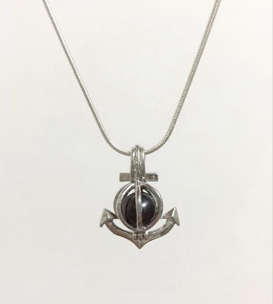 

18KGP Якорная клетка Lockets, Wish Pearl / Gem Beads Подвески для DIY моды Прекрасные милые украшен