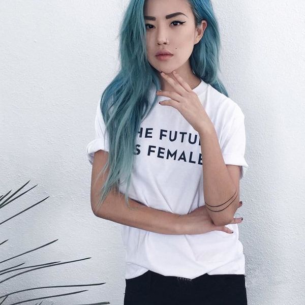 

Будущее женский футболка женщины Сексуальная футболка мода одежда лето повседне