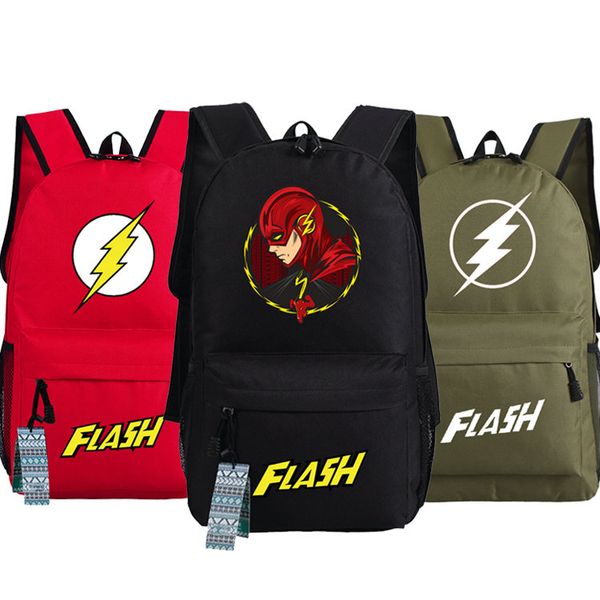 

The flash backpack Red man school bag Film daypack Super hero schoolbag Outdoor rucksack Sport day pack