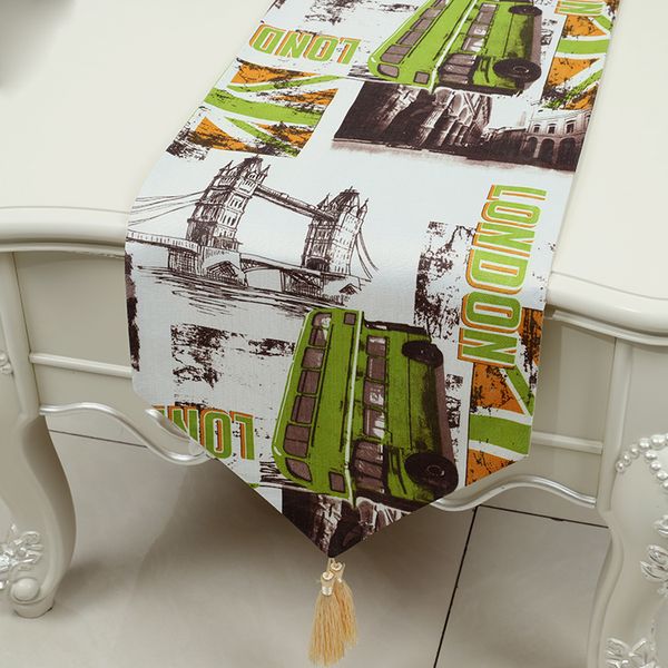 

short length europe american style rustic table runner modern tea table cloth cotton cloth dining room table protection pads placemat 150x33