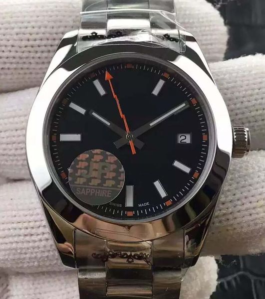 

последняя версия согласно календарю роскошный топ 2824 механизм из нержавеющей стали 40мм черный 116400 автоматические мужские часы, Slivery;brown