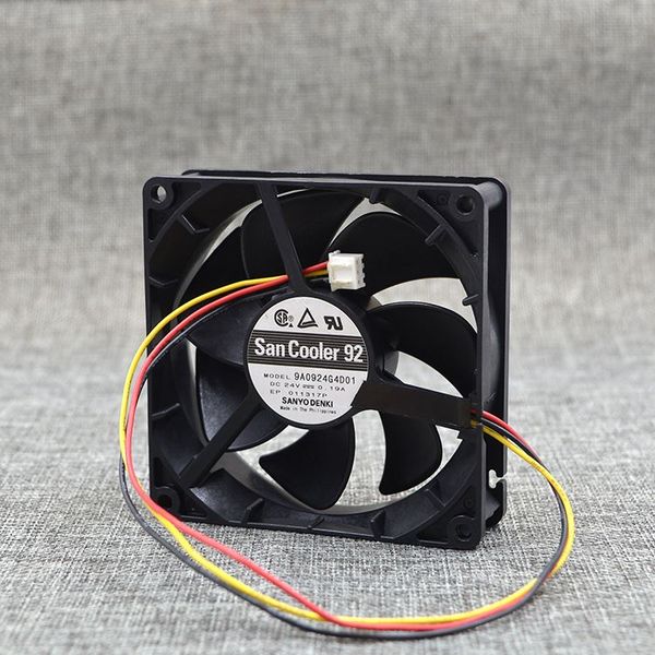 

sanyo 9a0924g4d01 dc 24v 0.19a 9cm 92*92*25mm inverter case alarm fan