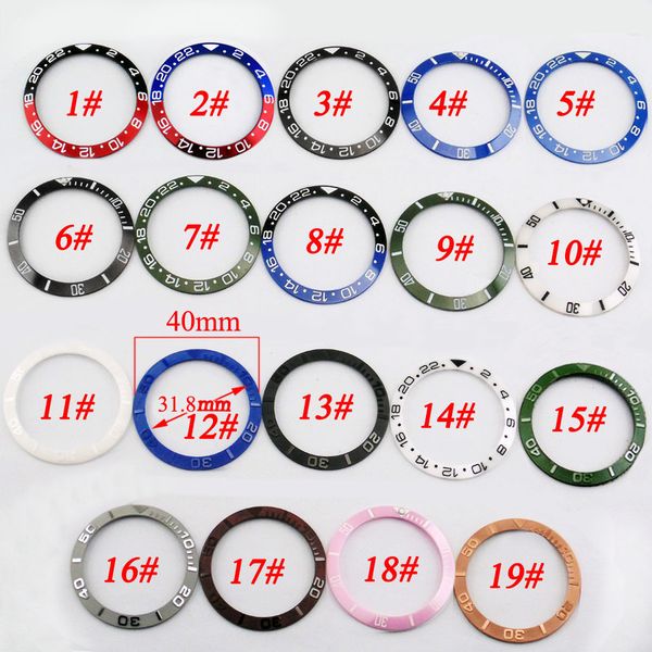 

40mm Ceramic Titanium Bezel Insert Watch Kit Fit Automatic 43mm Mens Watch Case New High Quality Bezels Insert Watch Accessories P349