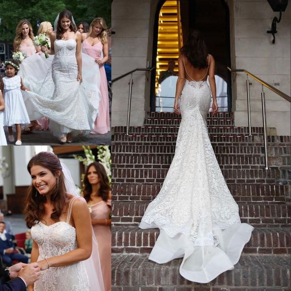 

mermaid boho wedding dresses bridal gowns sweetheart lace appliques open backless bridal dress new arrival beach wedding gowns, White