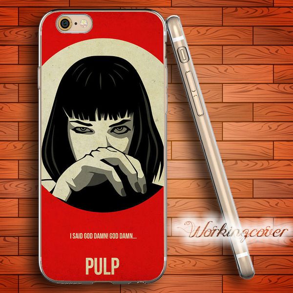 

fundas pulp fiction mia soft clear tpu case for iphone 7 6 6s plus 5s se 5 5c 4s 4 case silicone cover