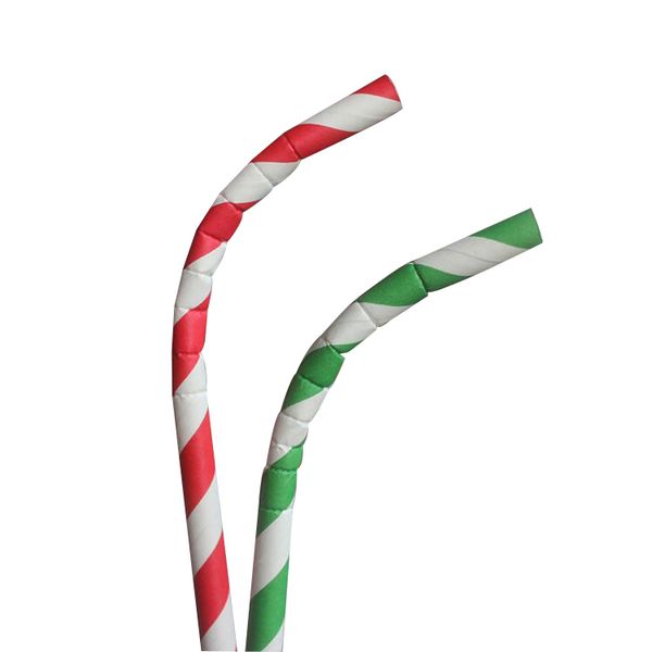 

Ecofriendly colorful stripes flexible paper straws for all kinds of party