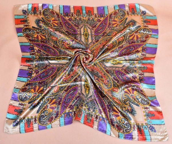 

headband classical totem scarves fashion scarves neckerchief retro 90*90cm cashew women large squareturban satin printed wraps rgmfe, White;black