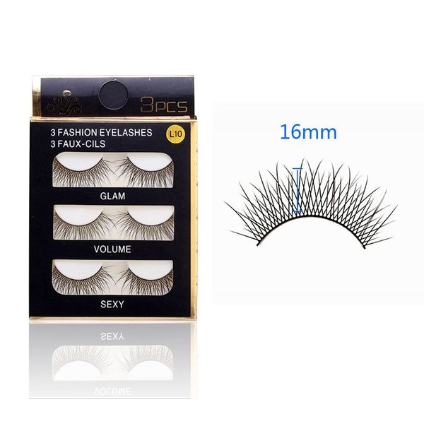 

3Pairs / Set Handmade Black Long Cross Eye Lashes Природные накладные ресницы Косметика для лица Поддельные глазные ресницы