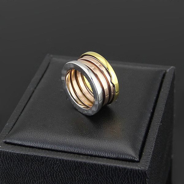 

2019 wholesale jewelry color ring spring couples a narrow version of spring three three color color ring spring ring, Silver