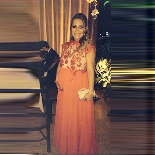 

prom dresses for pregnant women 2019 vintage plus size prom dress lace appliqued a line chiffon floor length evening party gowns sleeveless, Black