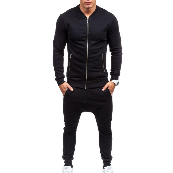 

sports jogging spring clothing cotton suits quality mens man sets black high gym tracksuit m209 bdjvd