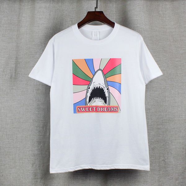 

new shirt fashion short-sleeved shark 2017 t 3d shirt printing 100%cotton high-end t-shirt men's t brand men nknao, Black