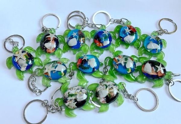 

yqtdmy 12 pcs design tortoise totem mixed lovely keychain, Slivery;golden