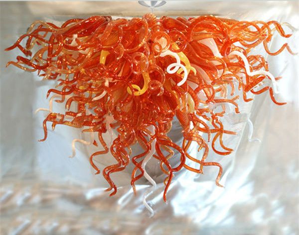 

modern red teried cone shape flush mounted ceiling decor led light fixture style blown glass ceiling light