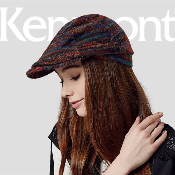 

wholesale- new kenmont spring autumn women beautiful casual wool outdoor woolen colorful casquette ivy hats caps 2367, Blue;gray