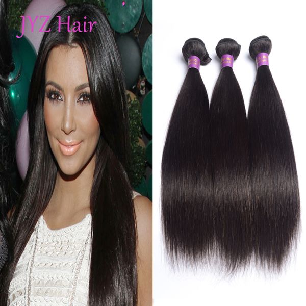 

3 piece peruvian brazilian malaysian indian virgin hair weaving straight human hair wefts bundles natural black straight hair wefts