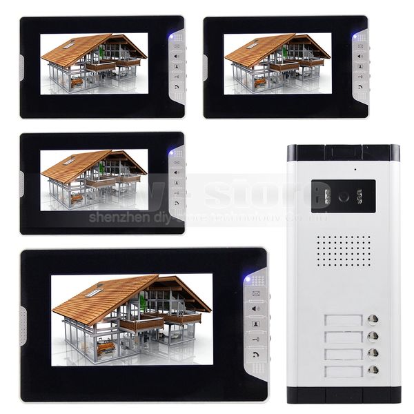 Quality 7 4 Wired Apartment Video Door Phone Audio Visual Intercom