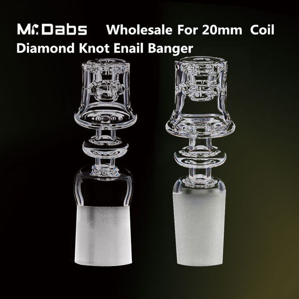 Mr Dabs DHL Elétrica Diamante Nó Quartz Prego Enail Double Stack Junção Fosco para 20mm De Aquecimento Da Bobina