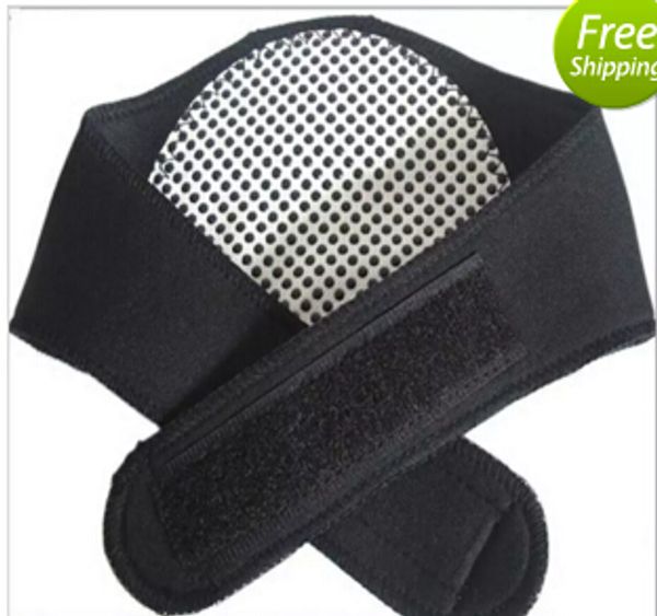 

factory price 500pcs health care self heating tourmaline magnetic neck heat therapy support belt wrap brace massager ing
