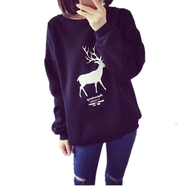 

wholesale- autumn fashion lovers harajuku kawaii printed sweatshirt hoodies women tracksuit design long sleeve ladies female hoodies, Black