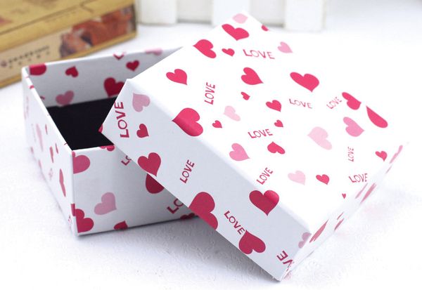 

[simple seven]9*9*3cm print butterfly/owl jewelry set square box,muticolor flower lovers necklace carrying box,sweetie heart bangle display, Black;white