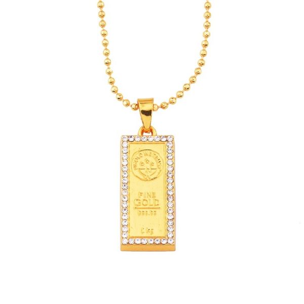 

fashion personalized design men charm pendant necklace 70cm long chains filling pieces men 18k gold plated hip hop jewelry, Silver