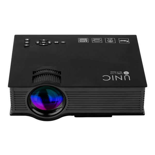 

Wholesale-UNIC UC46 Mini Portable Projector Full HD 1080P Support Red And Blue 3D Effect Home Theater Beamer Multimedia Proyector