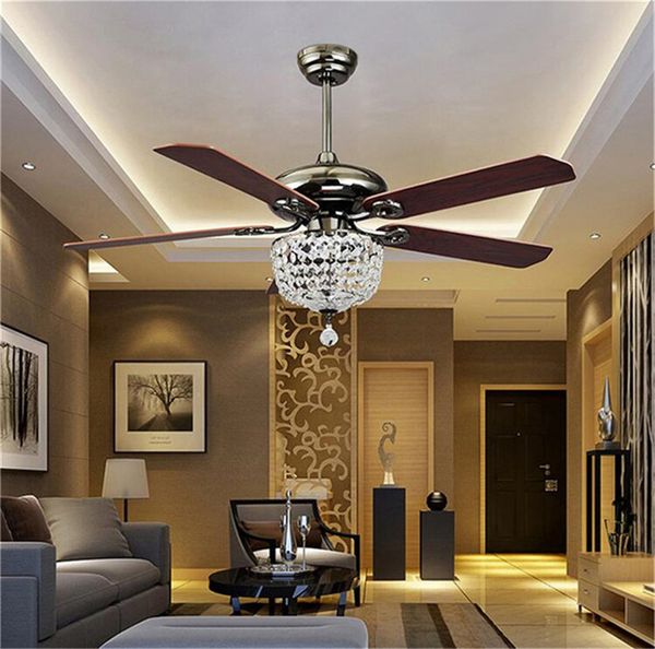 2019 Noble Ceiling Fans Luxury Crystal Light Lamp With Remote