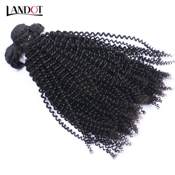 Indiano Encaracolado Kinky Virgem Cabelo Tece Bundles 3 Pcs Não Transformados Indiano Encaracolado Kinky Extensões Do Cabelo Humano Preto Natural Dobro Tramas Macio Completo