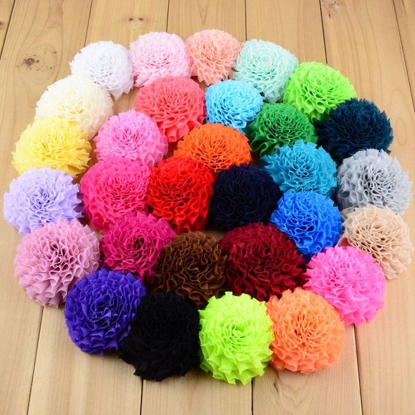 

new arrival 30c in stock 150pcs/lot 7cm girls hair beauty flowers without clip flat back for kids headband accessories th01