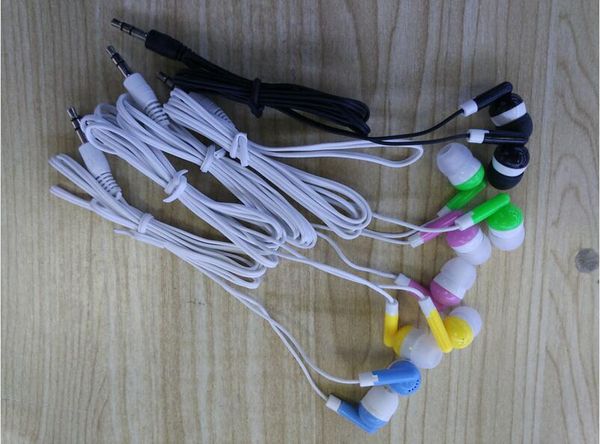 

colorful disposable earphone Cheapest New In ear Headphone for Moible phone 3.5mm Earbud Earphone For MP 3 4